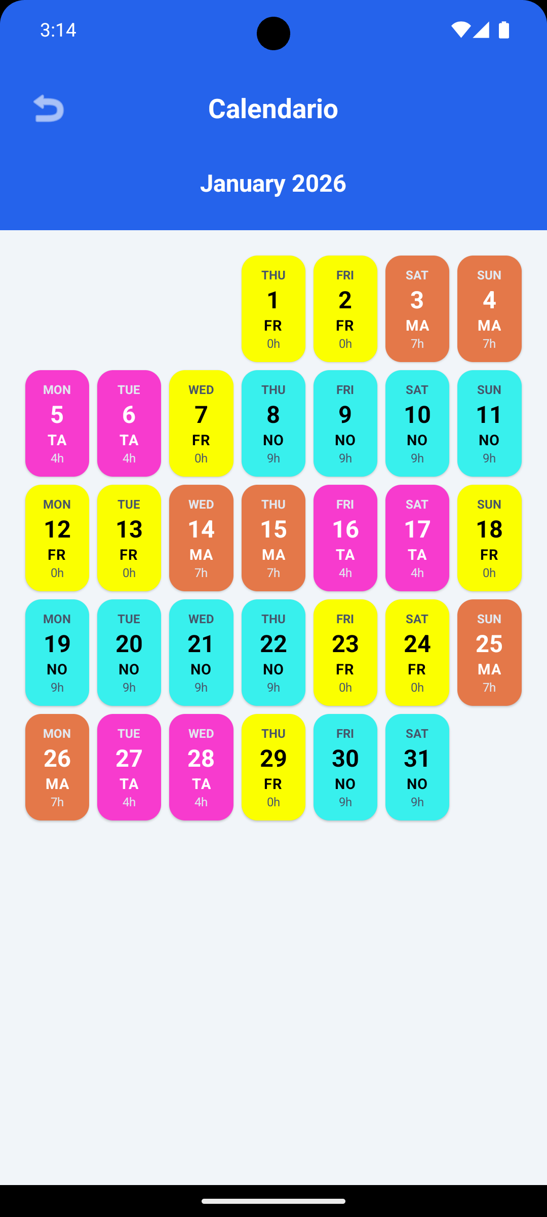 Web Gestion de tiempo